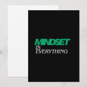 Mindset is Everything, Inspirational, Motivational 招待状 (正面/裏面)
