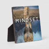 Mindset Is Everything - Lion Reflection フォトプラーク (正面)
