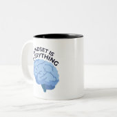 Mindset Is Everything – Motivational Quote ツートーンマグカップ (正面左)