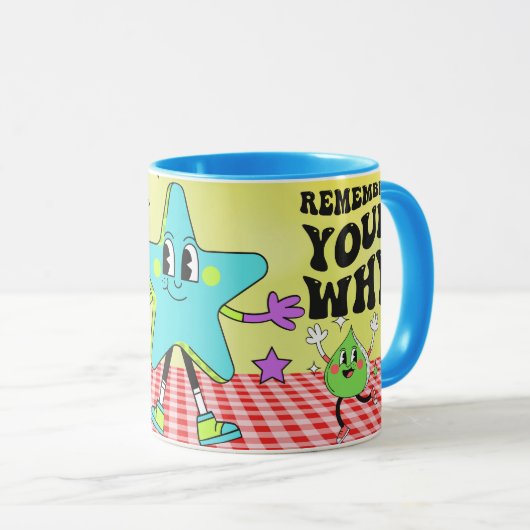 mindset is everything Retro Smile  マグカップ (正面右)