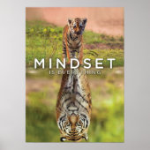 Mindset Is Everything - Tiger やる気を起こさせる Hustle ポスター (正面)