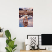 Mindset Is Everything - Tiger Water Reflection ポスター (ホームオフィス)