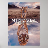 Mindset Is Everything - Tiger Water Reflection ポスター (正面)