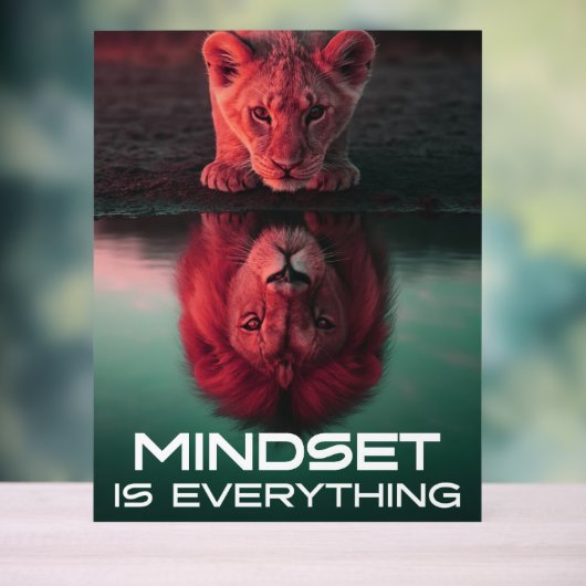 Mindset Is Everything - Unlock Your Full Potential アクリルサイン (ニュートラル)