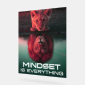 Mindset Is Everything - Unlock Your Full Potential アクリルサイン (傾斜)