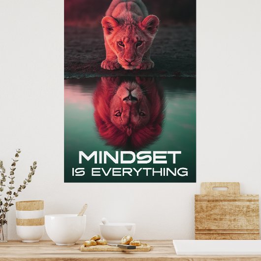 Mindset Is Everything - Unlock Your Full Potential ポスター (キッチン)