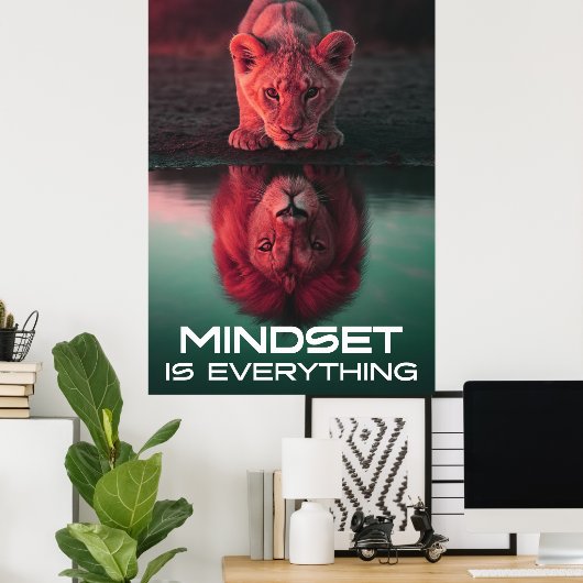 Mindset Is Everything - Unlock Your Full Potential ポスター (ホームオフィス)