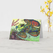 Mindyマンダリンの魚 カード (黄色い花)