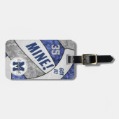 MINE!ガールズブルーグレーバレーボールチームギフト ラゲッジタグ (正面横)