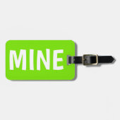 MINE – タイプおもしろい簡単でネオンの荷物を見る ラゲッジタグ (正面横)