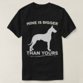 Mine Is Bigger Than Yours Funny Great Dane Premium Tシャツ (デザイン正面)