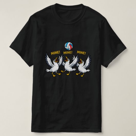 Mine Mine Mine バレーボールカモメ Tシャツ (デザイン正面)