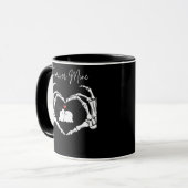 Mine, Valentines Day Classic - Skeleton Hands Hear マグカップ (正面左)