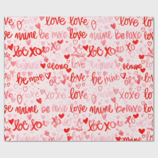 Mine XOXO Love Hand Written Style Wrapping ラッピングペーパー