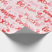 Mine XOXO Love Hand Written Style Wrapping ラッピングペーパー (角)