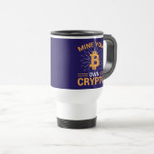 Mine Your Own Crypto ビットコイン採掘, BTC トラベルマグ (正面右)
