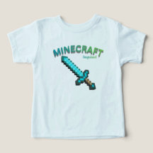 MinecraftのピクセルソードゲーミングTシャツ