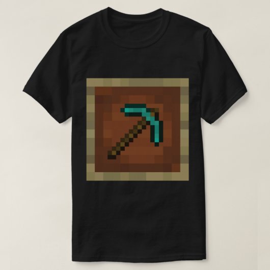 Minecraftアイテムフレームダイヤモンドパイカク Tシャツ (デザイン正面)