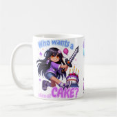 Minecraft Aphmau,かわいい誕生日,ケーキ,剣クール, コーヒーマグカップ (左)