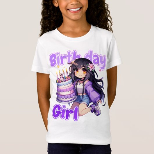 Minecraft Aphmau、誕生日の女の子、かわいいYoutuber、 Tシャツ (正面)