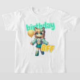 Minecraft Aphmau、誕生日BFF、かわいいシアン・キム、 Tシャツ