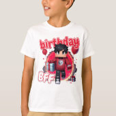 Minecraft Aphmau、誕生日BFF、BF、クールBoy Aaron Tシャツ (正面)