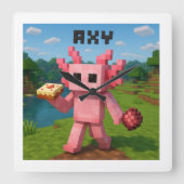 minecraft axy スクエア壁時計 (正面)