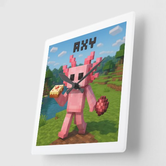 minecraft axy スクエア壁時計 (傾斜)