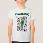 Minecraft Boysメッシュプリントティー – 白 トライブレンドTシャツ (正面)