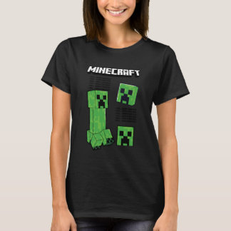 Minecraft Creeper With Floating Heads Design Tシャツ