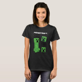 Minecraft Creeper With Floating Heads Design Tシャツ (正面フル)