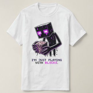 Minecraft Enderman、私はブロック遊を持っているだけだ Tシャツ