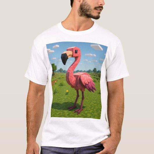 Minecraft flamingo tシャツ (正面)