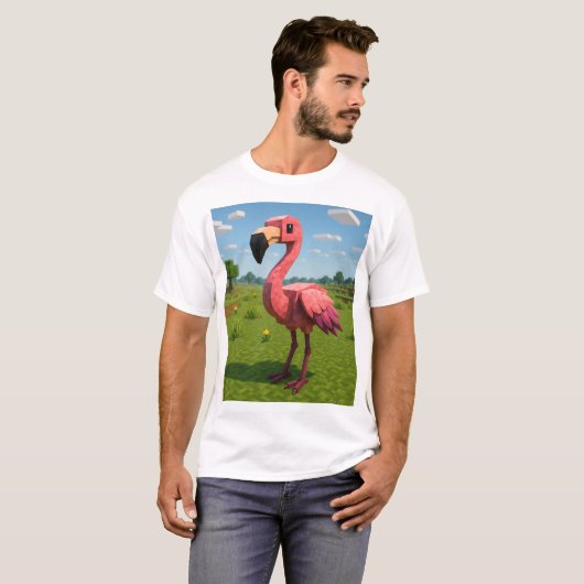 Minecraft flamingo  tシャツ (正面フル)