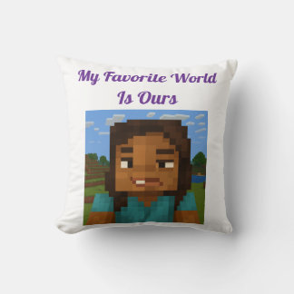 Minecraft-Inspired Gamer Pillow | Pixel Art Couple クッション