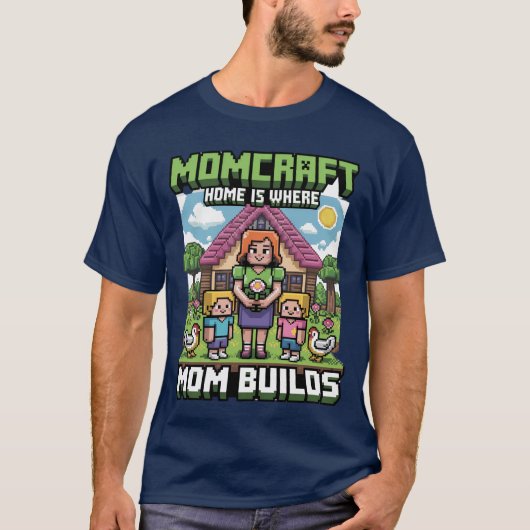 Minecraft mom happy mother day girl tシャツ (正面)
