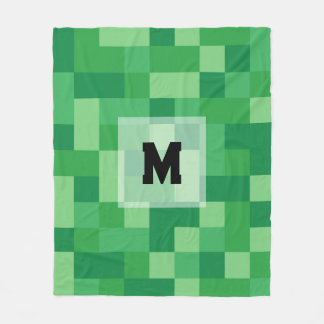 Minecraft Monogram Fleece Blanket フリースブランケット