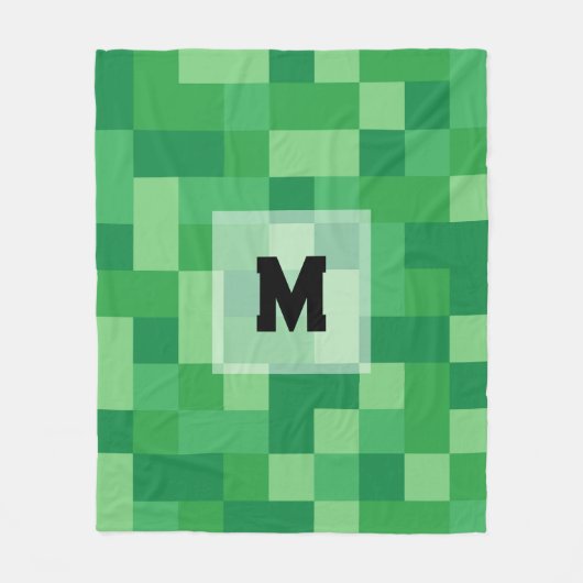 Minecraft Monogram Fleece Blanket フリースブランケット (正面)
