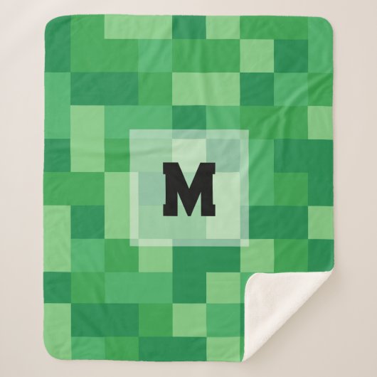 Minecraft Monogram Sherpa Blanket シェルパブランケット (正面)