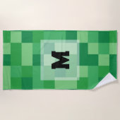 Minecraft Monogram Towel ビーチタオル (正面)