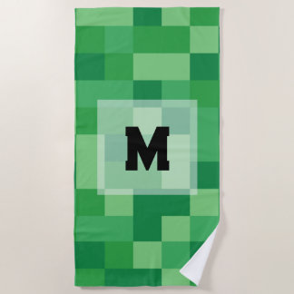 Minecraft Monogram Towel ビーチタオル