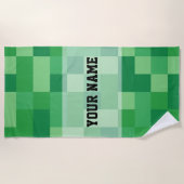 Minecraft Personalized Beach Towel ビーチタオル (正面)