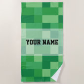 Minecraft Personalized Beach Towel ビーチタオル (正面)