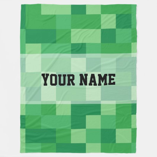 Minecraft Personalized Blanket フリースブランケット (正面)