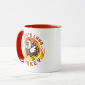Minecraft Steve's Lava Turkey Thanksgiving Mug マグカップ (正面左)