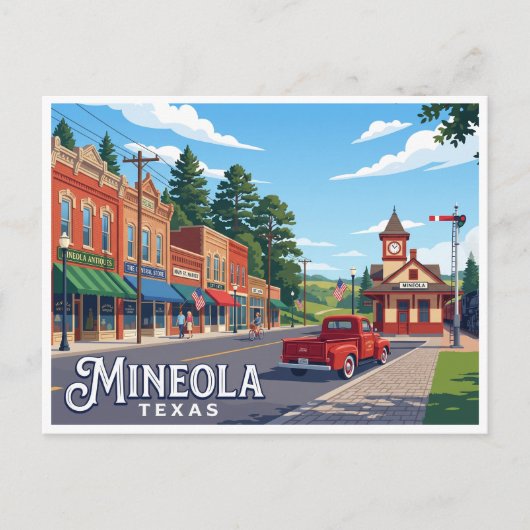 Mineola Texas ポストカード (正面)