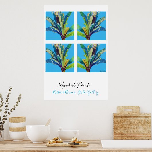 Mineral Point, Red Banana's, by Bruce Tunis ポスター (キッチン)