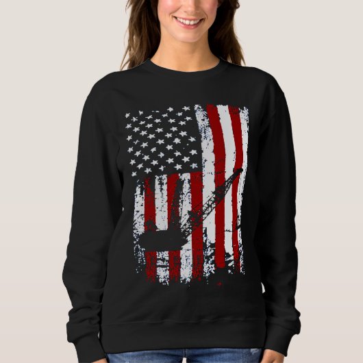 Miners Patriotic American Flag Retro Men Women Min スウェットシャツ (正面)