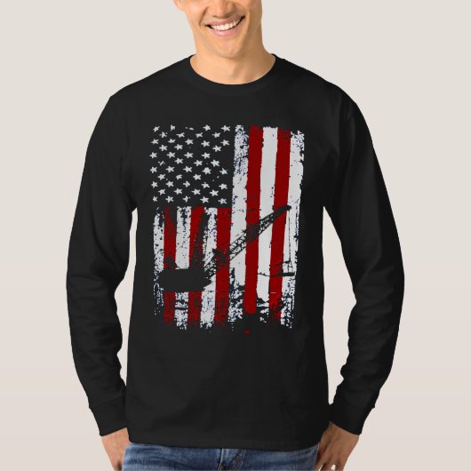 Miners Patriotic American Flag Retro Men Women Min Tシャツ (正面)