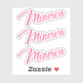 Minerva名かわいらし飾スクリプトフォントx3 シール (シート)